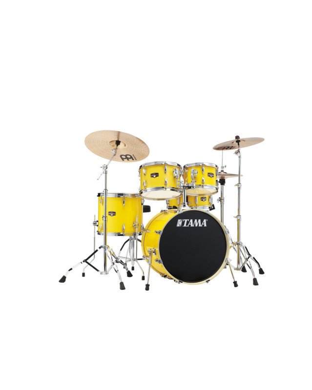 Tama IP50H6W-ELY Imperialstar Drum Set 5 pcs - Electric Yellow/Chrome HW + MEINL Cymbals HCS Cymbal Kit/Stage Master Dou
