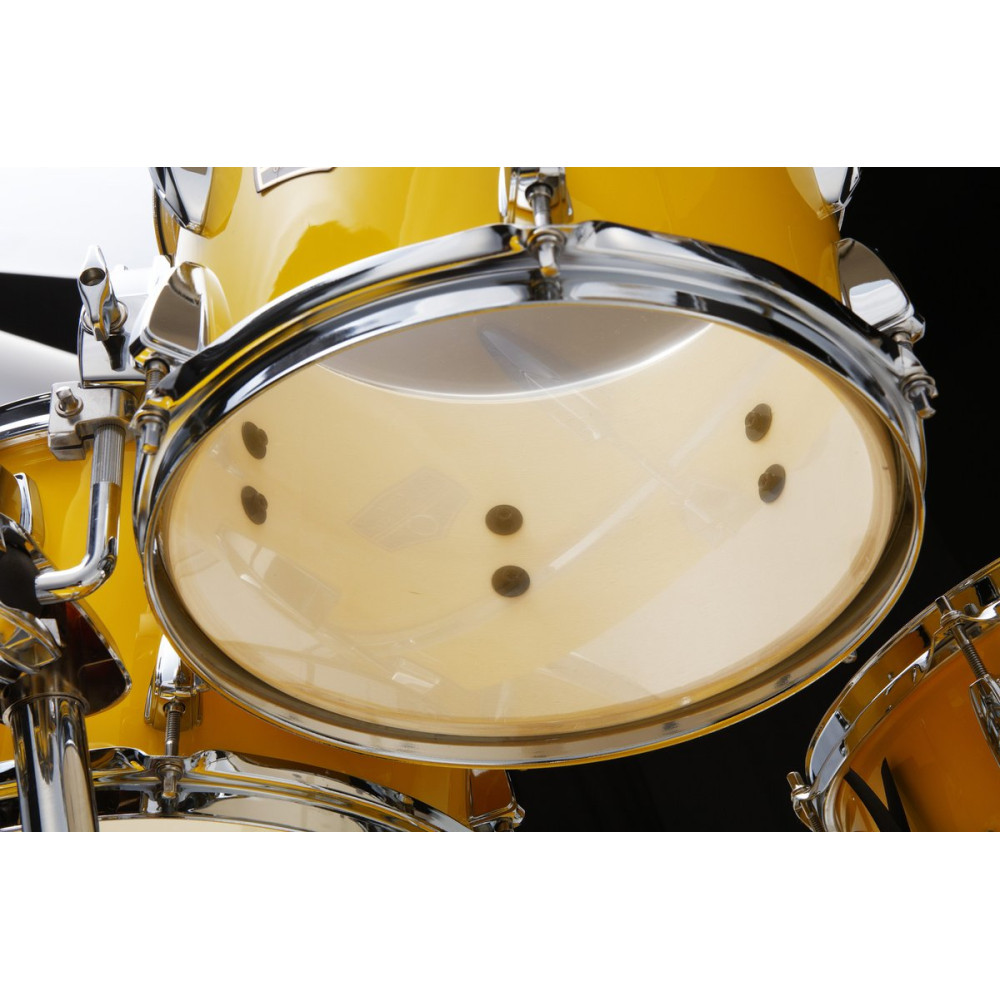 Tama IP50H6W-ELY Imperialstar Drum Set 5 pcs - Electric Yellow/Chrome HW + MEINL Cymbals HCS Cymbal Kit/Stage Master Dou