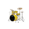 Tama IP50H6W-ELY Imperialstar Drum Set 5 pcs - Electric Yellow/Chrome HW + MEINL Cymbals HCS Cymbal Kit/Stage Master Dou