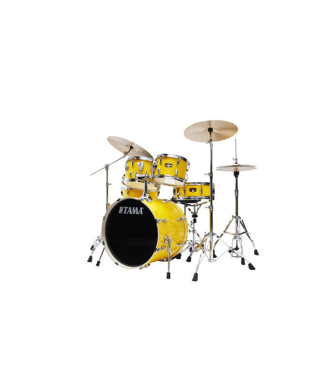 Tama IP50H6W-ELY Imperialstar Drum Set 5 pcs - Electric Yellow/Chrome HW + MEINL Cymbals HCS Cymbal Kit/Stage Master Dou
