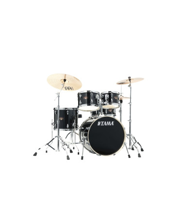 Tama IP50H6W-HBK Imperialstar Drum Set 5 pcs - Hairline Black/Chrome HW + MEINL Cymbals HCS Cymbal Kit/Stage Master Doub