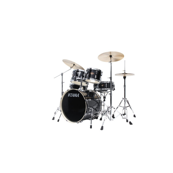 Tama IP50H6W-HBK Imperialstar Drum Set 5 pcs - Hairline Black/Chrome HW + MEINL Cymbals HCS Cymbal Kit/Stage Master Doub