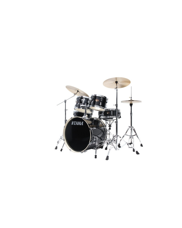 Tama IP50H6W-HBK Imperialstar Drum Set 5 pcs - Hairline Black/Chrome HW + MEINL Cymbals HCS Cymbal Kit/Stage Master Doub