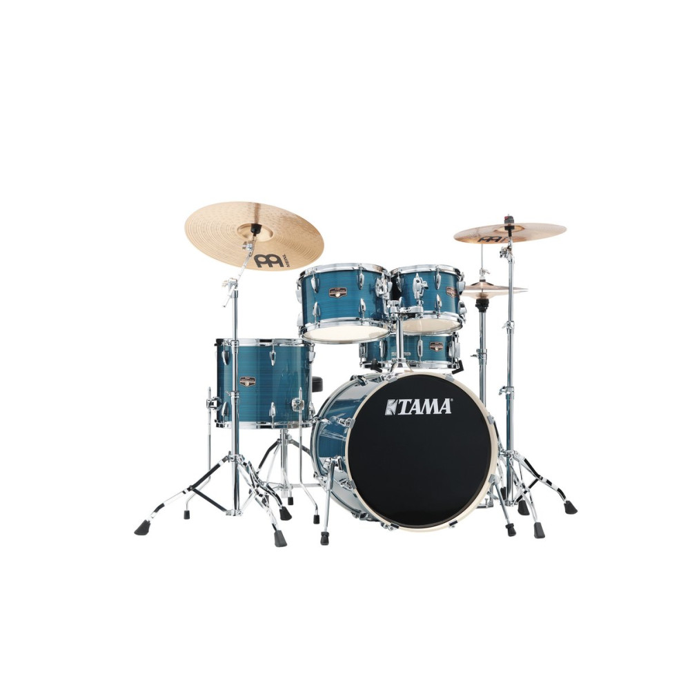 Tama IP50H6W-HLB Imperialstar Drum Set 5 pcs - Hairline Blue/Chrome HW + MEINL Cymbals HCS Cymbal Kit/Stage Master Doubl