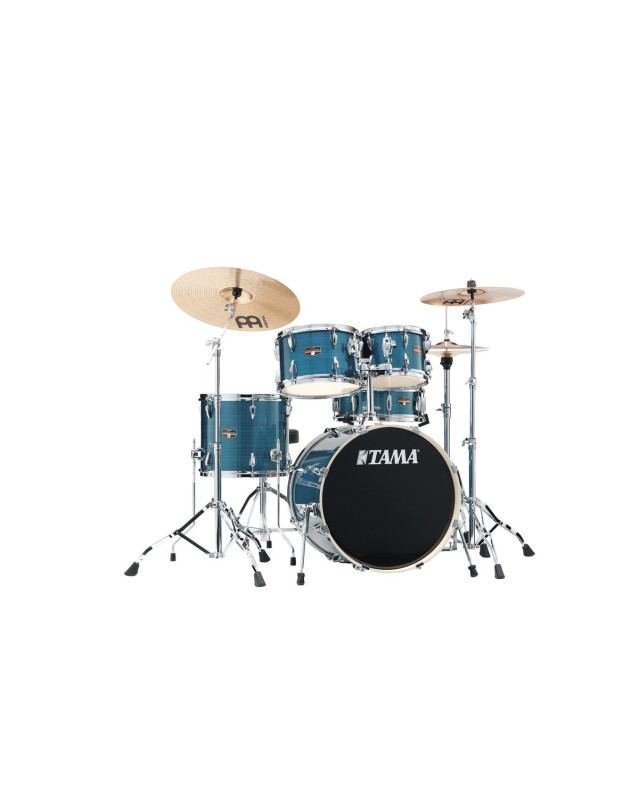 Tama IP50H6W-HLB Imperialstar Drum Set 5 pcs - Hairline Blue/Chrome HW + MEINL Cymbals HCS Cymbal Kit/Stage Master Doubl