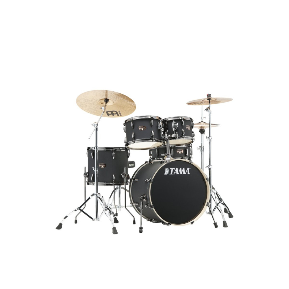 Tama IP50H6WBN-BOB Imperialstar Drum Set 5 pcs - Blacked Out Black/Black Nickel HW + MEINL Cymbals HCS Cymbal Kit/Stage 