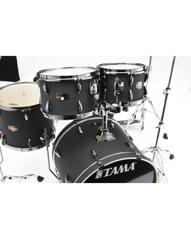 Tama IP50H6WBN-BOB Imperialstar Drum Set 5 pcs - Blacked Out Black/Black Nickel HW + MEINL Cymbals HCS Cymbal Kit/Stage 
