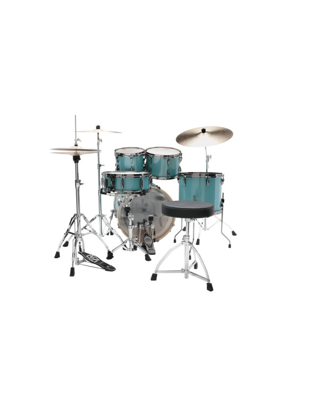 Tama IP50H6WBN-SLM Imperialstar Drum Set 5 pcs - Sky Blue Mist/Chrome HW + MEINL Cymbals HCS Cymbal Kit/Stage Master Dou