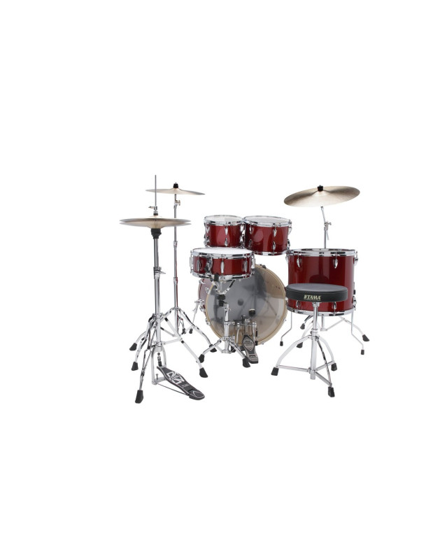 Tama IP52H6W-BRM Imperialstar Drum Set 5 pcs - Burnt Red Mist/Chrome HW + MEINL Cymbals HCS Cymbal Kit/Stage Master Doub