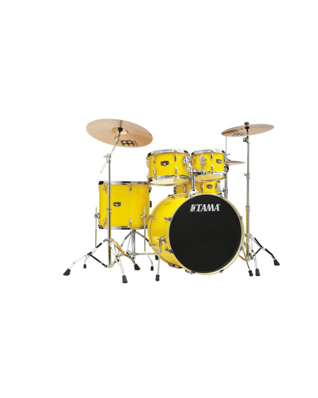 Tama IP52H6W-ELY Imperialstar Drum Set 5 pcs - Electric Yellow/Chrome HW + MEINL Cymbals HCS Cymbal Kit/Stage Master Dou