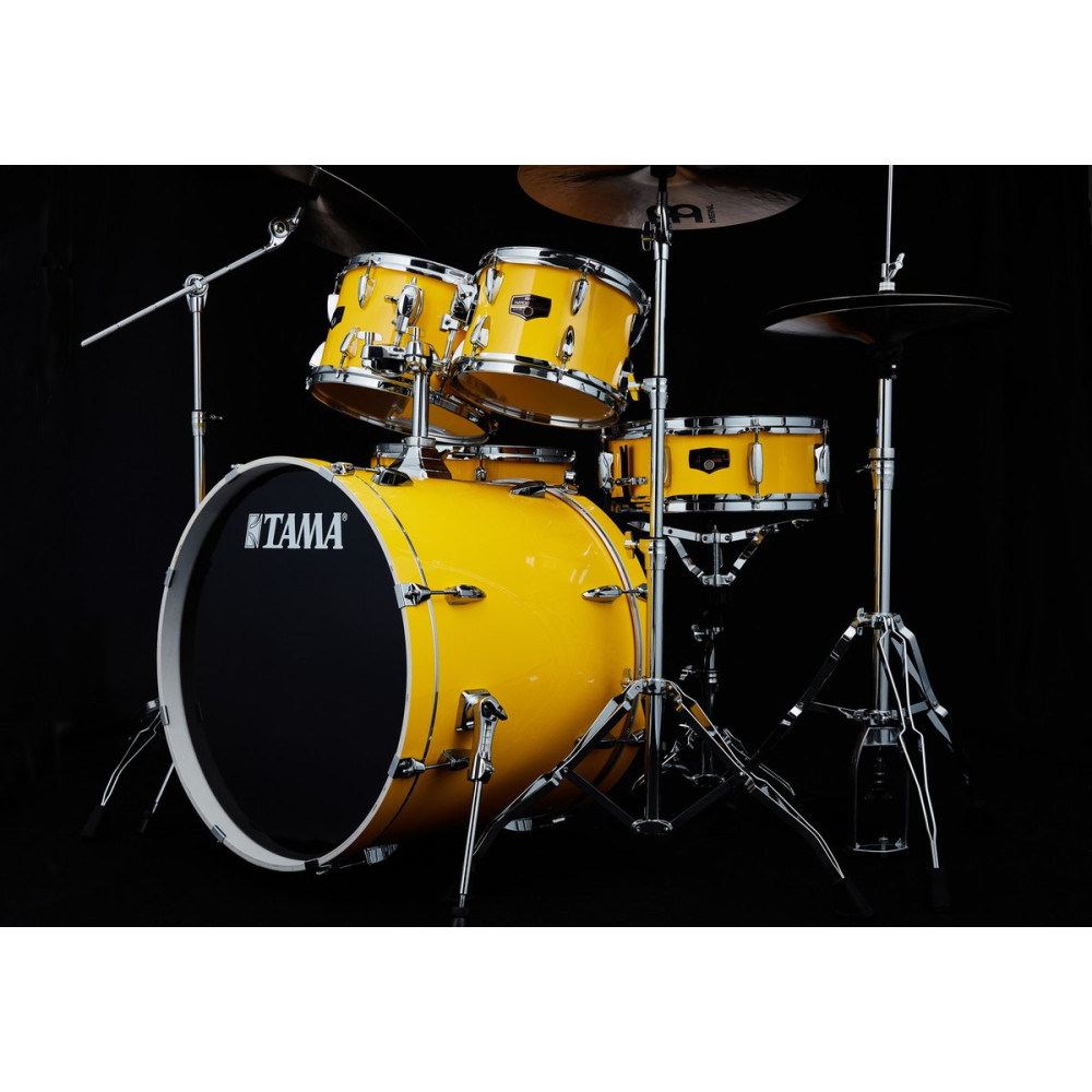 Tama IP52H6W-ELY Imperialstar Drum Set 5 pcs - Electric Yellow/Chrome HW + MEINL Cymbals HCS Cymbal Kit/Stage Master Dou