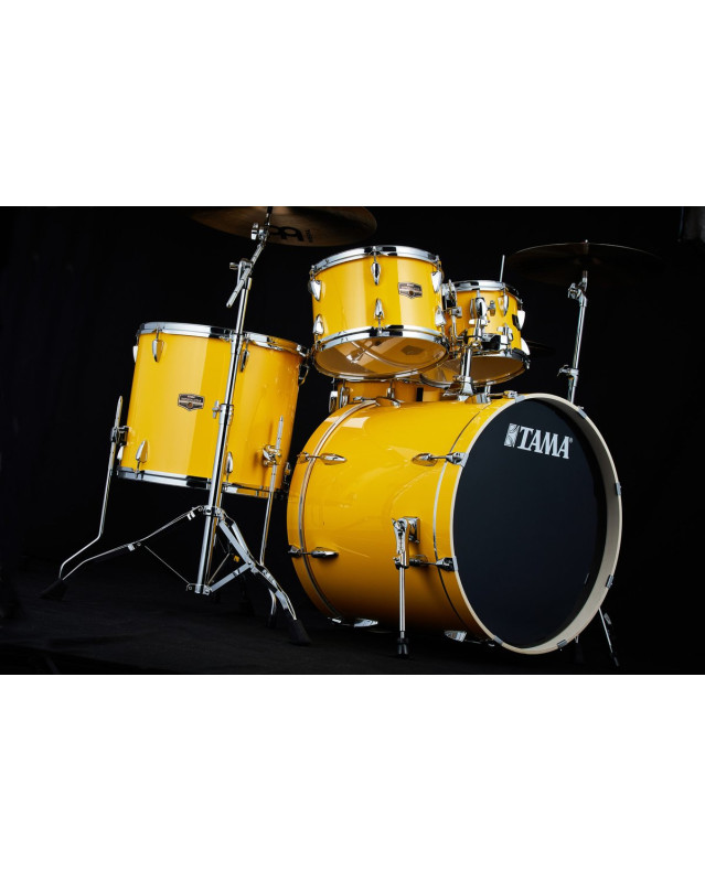 Tama IP52H6W-ELY Imperialstar Drum Set 5 pcs - Electric Yellow/Chrome HW + MEINL Cymbals HCS Cymbal Kit/Stage Master Dou