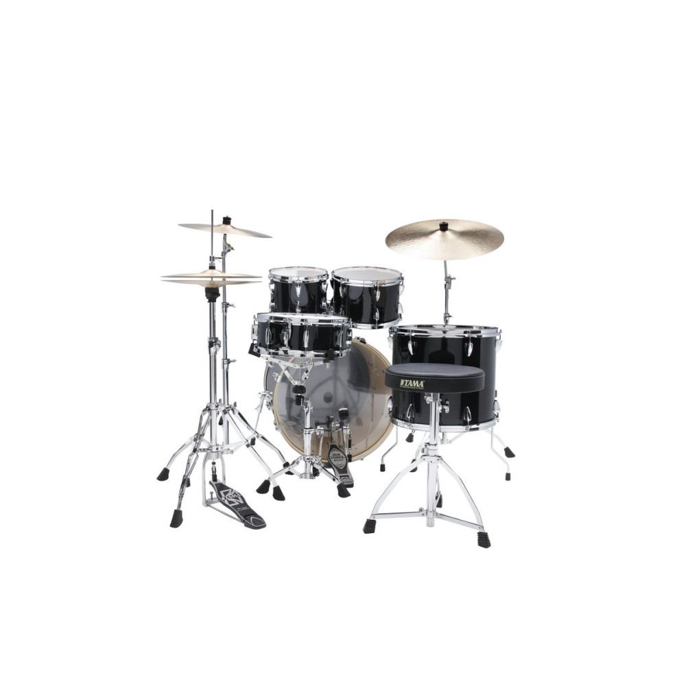 Tama IP52H6W-HBK Imperialstar Drum Set 5 pcs - Hairline Black/Chrome HW + MEINL Cymbals HCS Cymbal Kit/Stage Master Doub