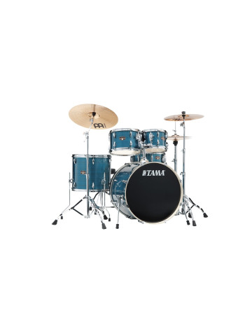 Tama IP52H6W-HLB Imperialstar Drum Set 5 pcs - Hairline Blue/Chrome HW + MEINL Cymbals HCS Cymbal Kit/Stage Master Doubl