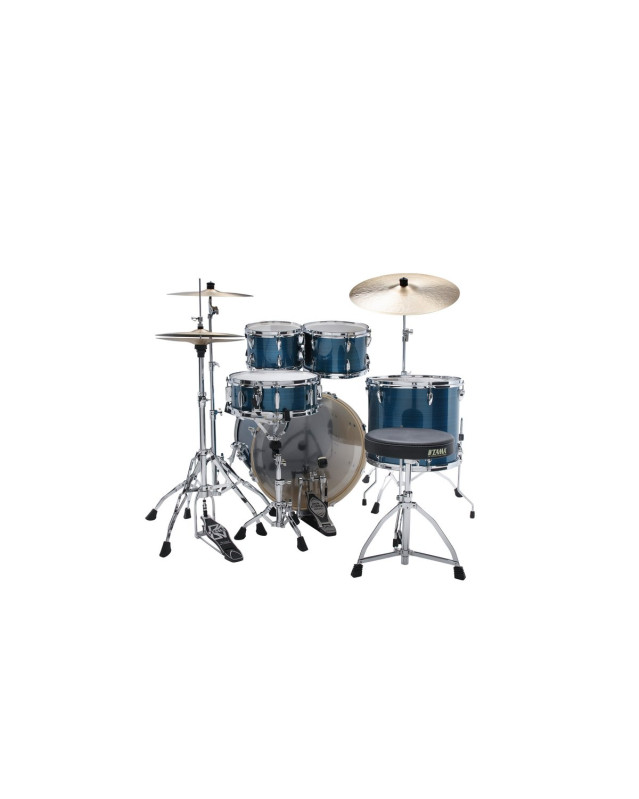 Tama IP52H6W-HLB Imperialstar Drum Set 5 pcs - Hairline Blue/Chrome HW + MEINL Cymbals HCS Cymbal Kit/Stage Master Doubl
