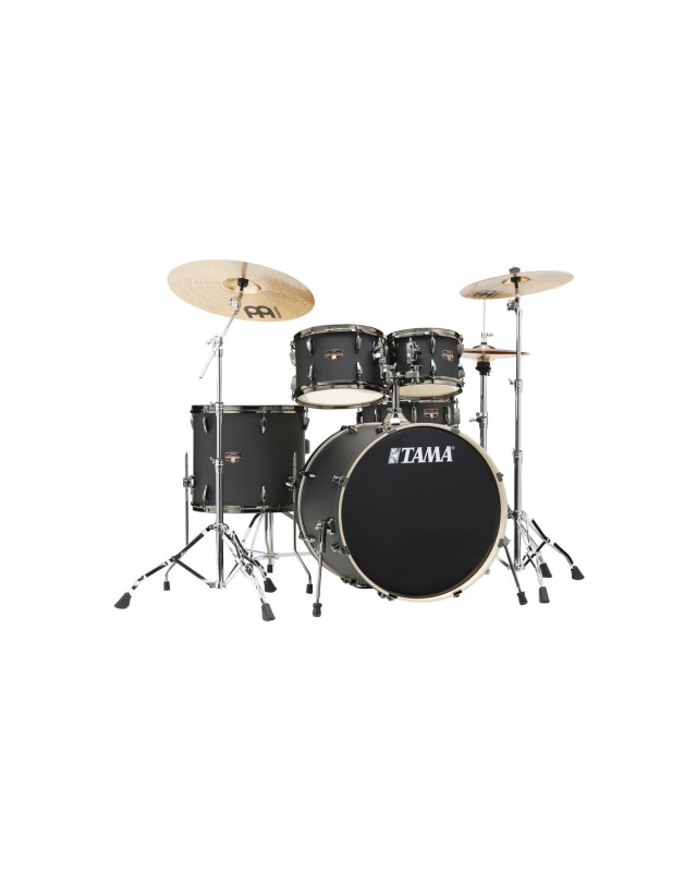 Tama IP52H6WBN-BOB Imperialstar Drum Set 5 pcs - Blacked Out Black/Black Nickel HW + MEINL Cymbals HCS Cymbal Kit/Stage 