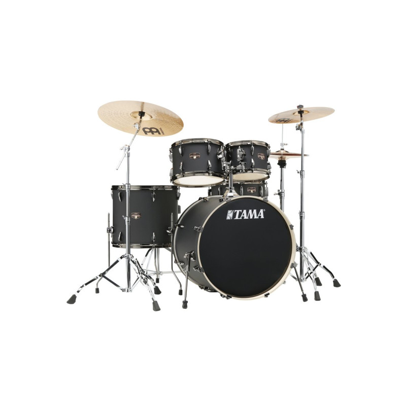 Tama IP52H6WBN-BOB Imperialstar Drum Set 5 pcs - Blacked Out Black/Black Nickel HW + MEINL Cymbals HCS Cymbal Kit/Stage 