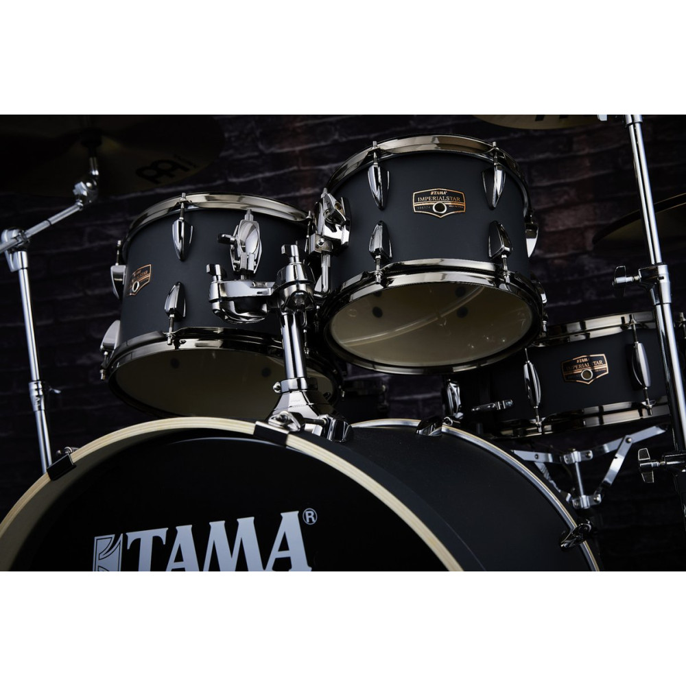 Tama IP52H6WBN-BOB Imperialstar Drum Set 5 pcs - Blacked Out Black/Black Nickel HW + MEINL Cymbals HCS Cymbal Kit/Stage 