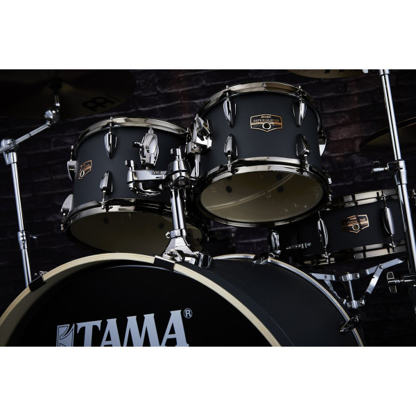 Tama IP52H6WBN-BOB Imperialstar Drum Set 5 pcs - Blacked Out Black/Black Nickel HW + MEINL Cymbals HCS Cymbal Kit/Stage 