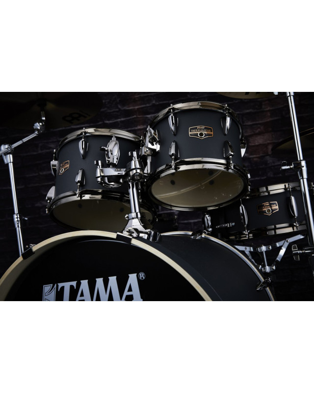 Tama IP52H6WBN-BOB Imperialstar Drum Set 5 pcs - Blacked Out Black/Black Nickel HW + MEINL Cymbals HCS Cymbal Kit/Stage 