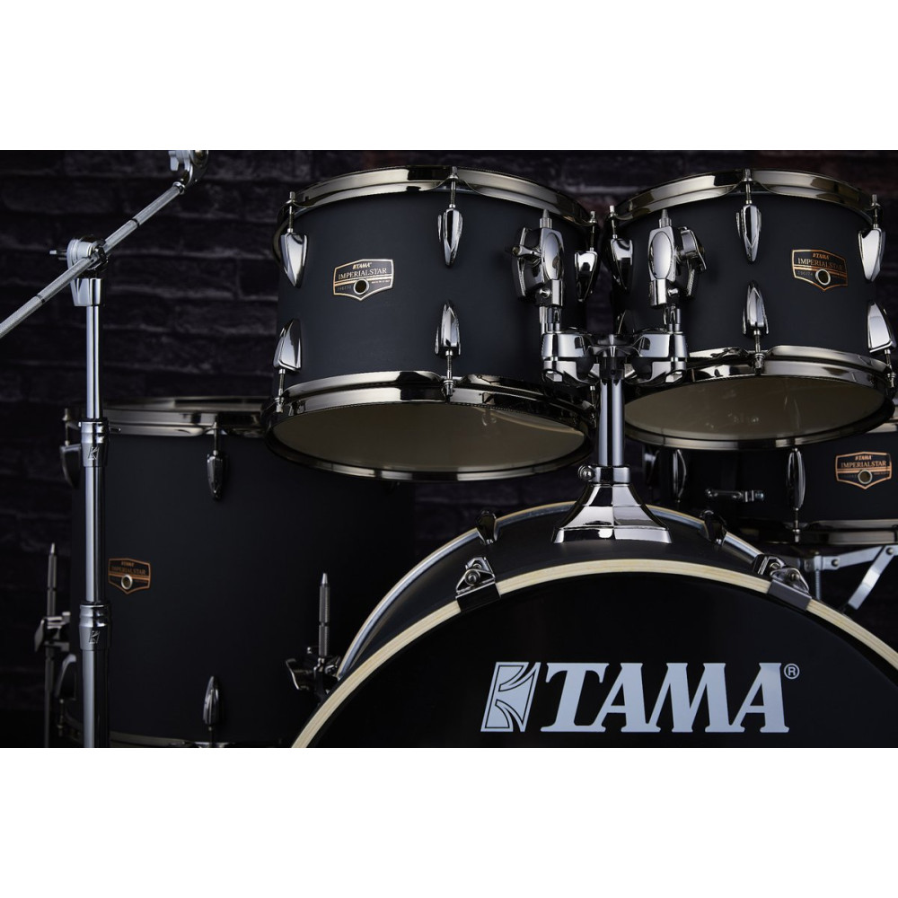 Tama IP52H6WBN-BOB Imperialstar Drum Set 5 pcs - Blacked Out Black/Black Nickel HW + MEINL Cymbals HCS Cymbal Kit/Stage 