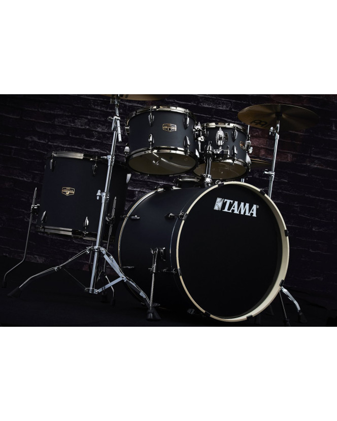 Tama IP52H6WBN-BOB Imperialstar Drum Set 5 pcs - Blacked Out Black/Black Nickel HW + MEINL Cymbals HCS Cymbal Kit/Stage 