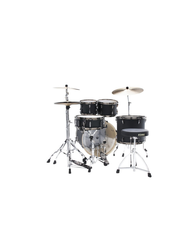 Tama IP52H6WBN-BOB Imperialstar Drum Set 5 pcs - Blacked Out Black/Black Nickel HW + MEINL Cymbals HCS Cymbal Kit/Stage 