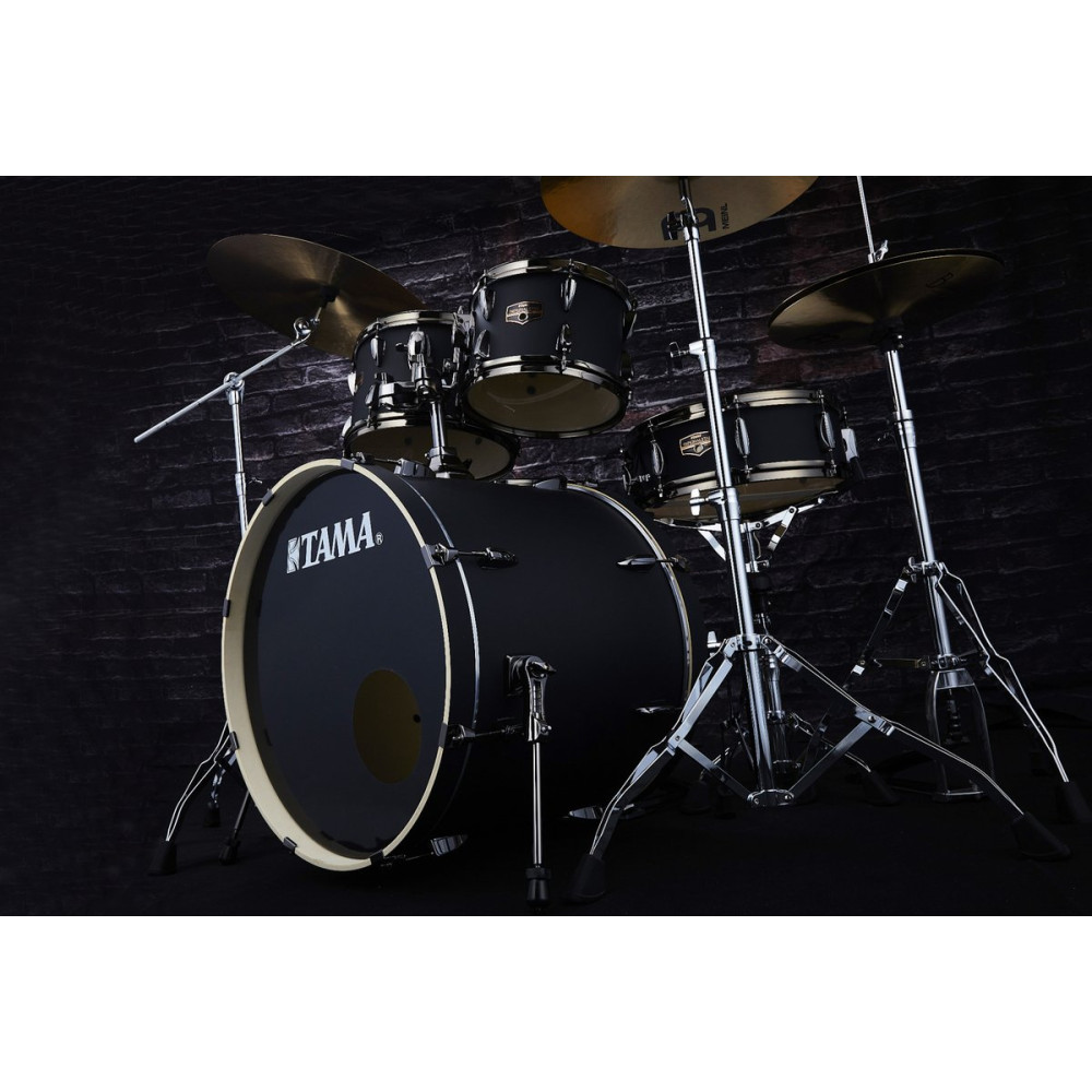 Tama IP52H6WBN-BOB Imperialstar Drum Set 5 pcs - Blacked Out Black/Black Nickel HW + MEINL Cymbals HCS Cymbal Kit/Stage 