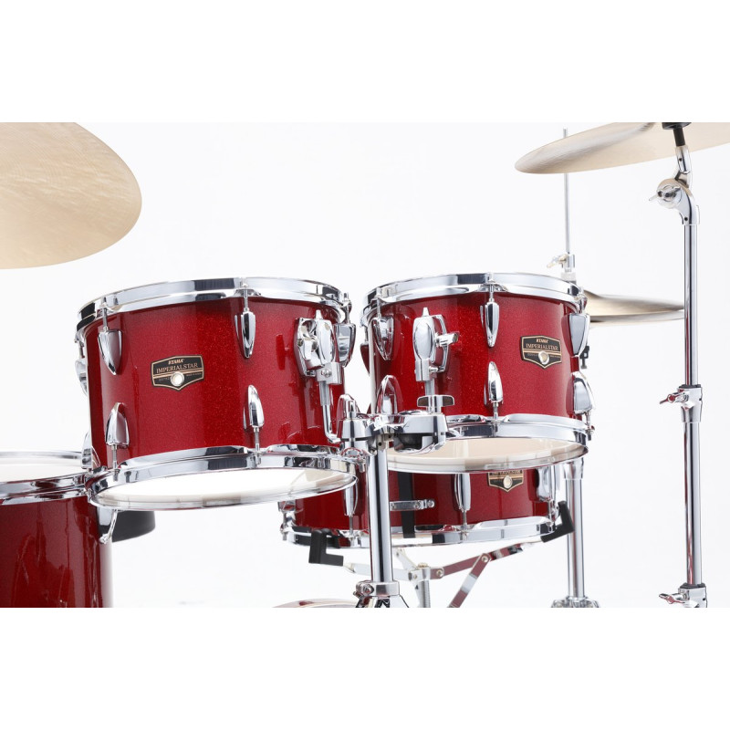 Tama IP58H6W-BRM Imperialstar Drum Set 5 pcs - Burnt Red Mist/Chrome HW + MEINL Cymbals HCS Cymbal Kit/Stage Master Doub