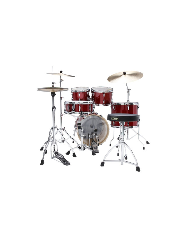 Tama IP58H6W-BRM Imperialstar Drum Set 5 pcs - Burnt Red Mist/Chrome HW + MEINL Cymbals HCS Cymbal Kit/Stage Master Doub