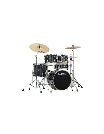 Tama IP58H6W-HBK Imperialstar Drum Set 5 pcs - Hairline Black/Chrome HW + MEINL Cymbals HCS Cymbal Kit/Stage Master Doub