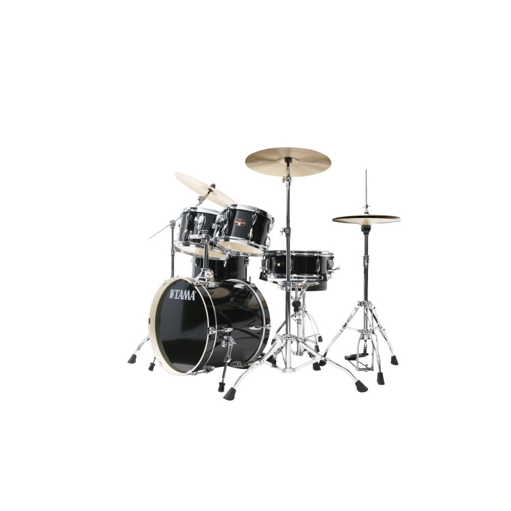 Tama IP58H6W-HBK Imperialstar Drum Set 5 pcs - Hairline Black/Chrome HW + MEINL Cymbals HCS Cymbal Kit/Stage Master Doub