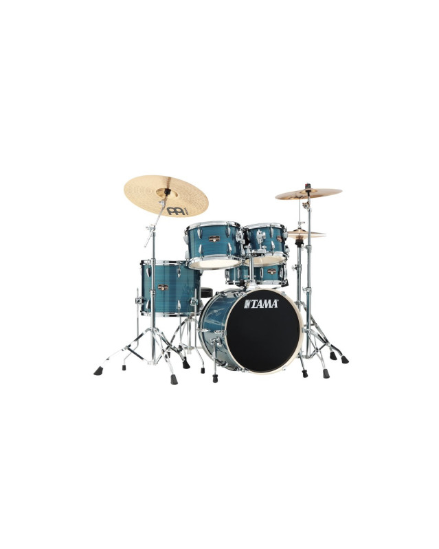 Tama IP58H6W-HLB Imperialstar Drum Set 5 pcs - Hairline Blue/Chrome HW + MEINL Cymbals HCS Cymbal Kit/Stage Master Doubl