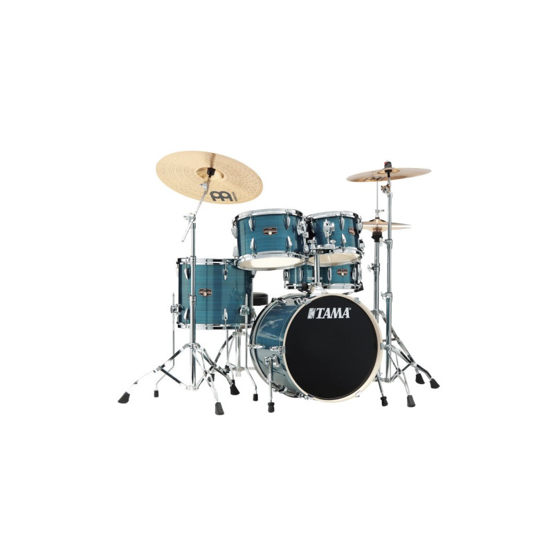 Tama IP58H6W-HLB Imperialstar Drum Set 5 pcs - Hairline Blue/Chrome HW + MEINL Cymbals HCS Cymbal Kit/Stage Master Doubl