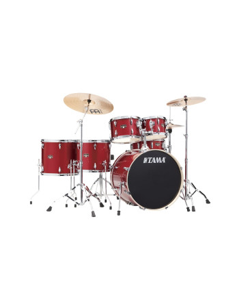 Tama IP62H6W-BRM Imperialstar Drum Set 6 pcs - Burnt Red Mist/Chrome HW + MEINL Cymbals HCS Cymbal Kit/Stage Master Doub