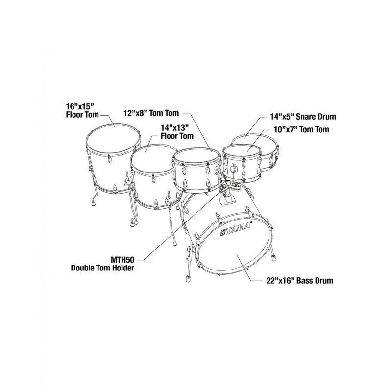 Tama IP62H6W-BRM Imperialstar Drum Set 6 pcs - Burnt Red Mist/Chrome HW + MEINL Cymbals HCS Cymbal Kit/Stage Master Doub