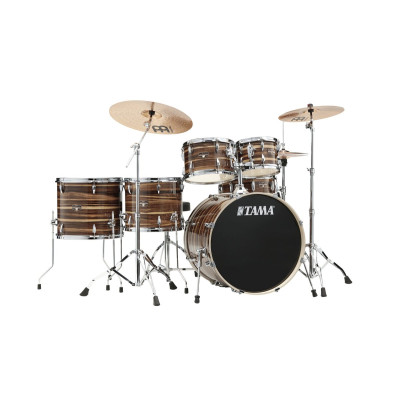 Tama IP62H6W-CTW Imperialstar Drum Set 6 pcs - Coffee Teak Wrap/Chrome HW + MEINL Cymbals HCS Cymbal Kit/Stage Master Do