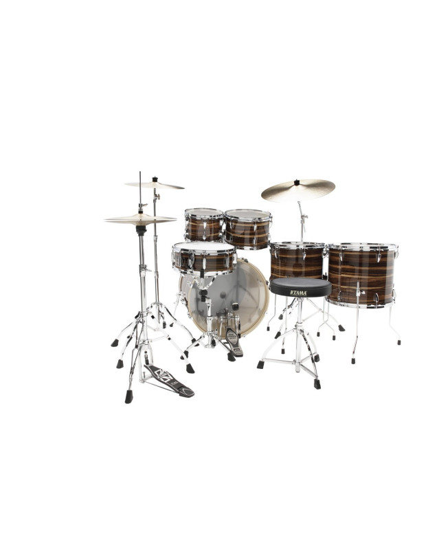 Tama IP62H6W-CTW Imperialstar Drum Set 6 pcs - Coffee Teak Wrap/Chrome HW + MEINL Cymbals HCS Cymbal Kit/Stage Master Do