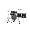 Tama IP62H6W-HBK Imperialstar Drum Set 6 pcs - Hairline Black/Chrome HW + MEINL Cymbals HCS Cymbal Kit/Stage Master Doub