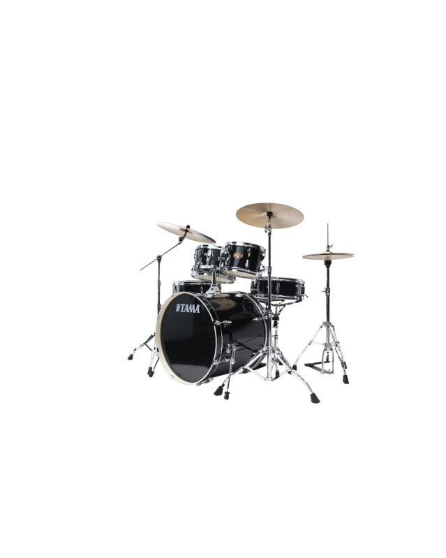 Tama IP62H6W-HBK Imperialstar Drum Set 6 pcs - Hairline Black/Chrome HW + MEINL Cymbals HCS Cymbal Kit/Stage Master Doub