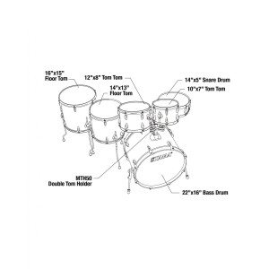 Tama IP62H6W-HLB Imperialstar Drum Set 6 pcs - Hairline Blue/Chrome HW + MEINL Cymbals HCS Cymbal Kit/Stage Master Doubl
