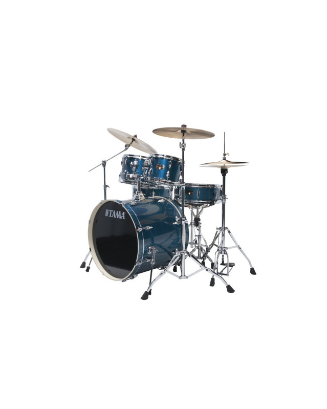Tama IP62H6W-HLB Imperialstar Drum Set 6 pcs - Hairline Blue/Chrome HW + MEINL Cymbals HCS Cymbal Kit/Stage Master Doubl