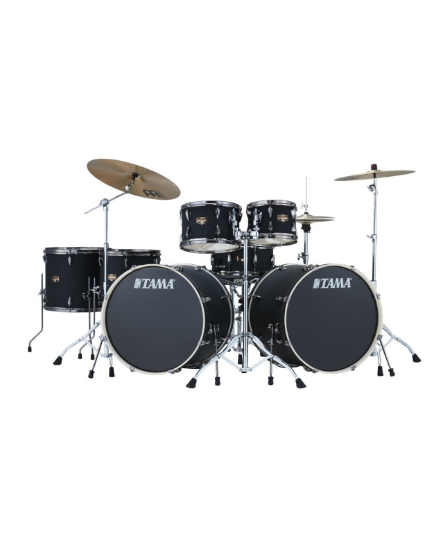 Tama IP72ZH8WBNBOB Imperialstar Drum Set 7 pcs - Blacked Out Black/Black Nickel HW + MEINL Cymbals HCS Cymbal Kit/Stage 
