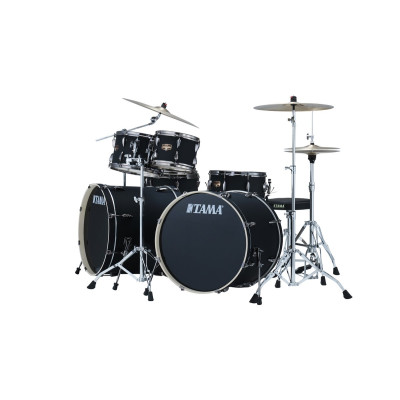 Tama IP72ZH8WBNBOB Imperialstar Drum Set 7 pcs - Blacked Out Black/Black Nickel HW + MEINL Cymbals HCS Cymbal Kit/Stage 