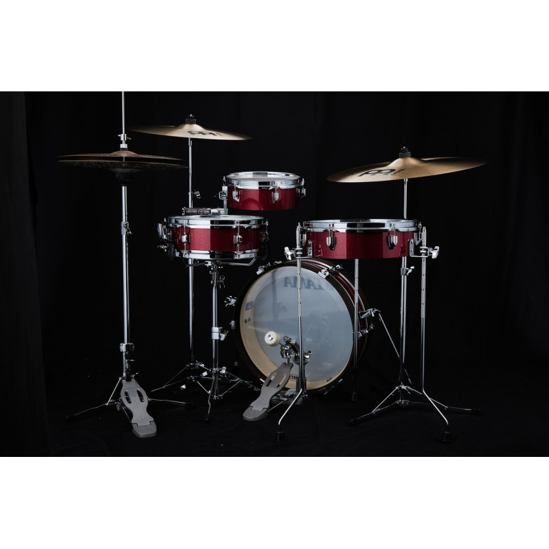 Tama LJK48P-BRM Club-Jam Pancake Shell Kit 4 pcs - Burnt Red Mist/Chrome HW