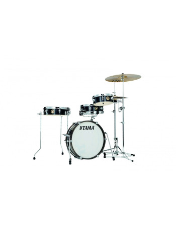 Tama LJK48P-HBK Club-Jam Pancake Shell Kit 4 pcs - Hairline Black/Chrome HW