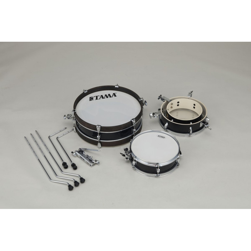 Tama LJK48P-HBK Club-Jam Pancake Shell Kit 4 pcs - Hairline Black/Chrome HW