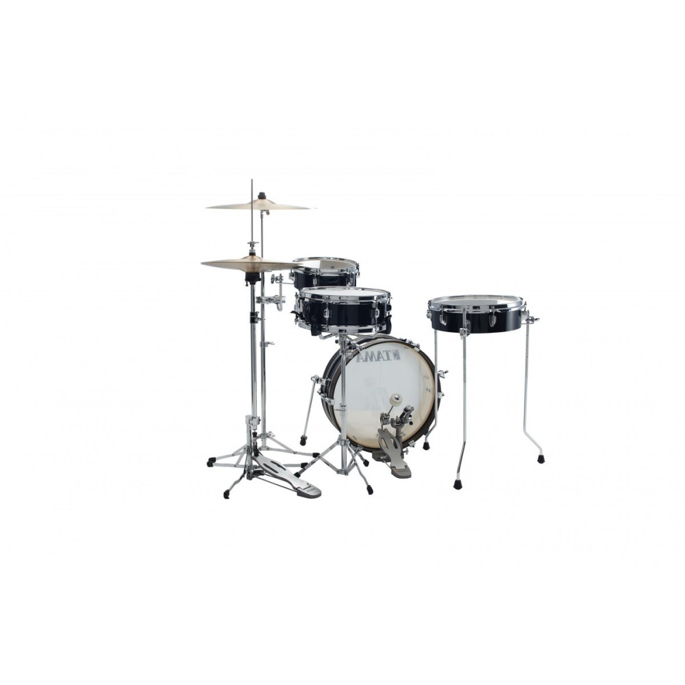 Tama LJK48P-HBK Club-Jam Pancake Shell Kit 4 pcs - Hairline Black/Chrome HW
