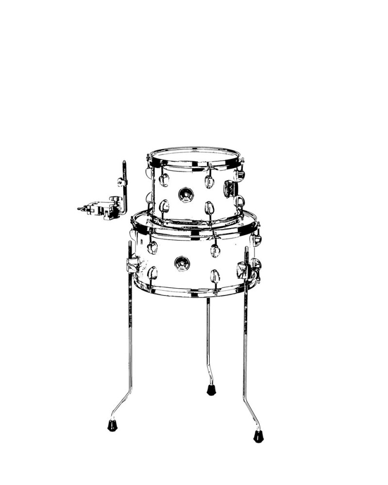 Tama LJKT10F14-CPM Add-On Kit for Club-Jam Mini - Candy Appel Mist/Chrome HW