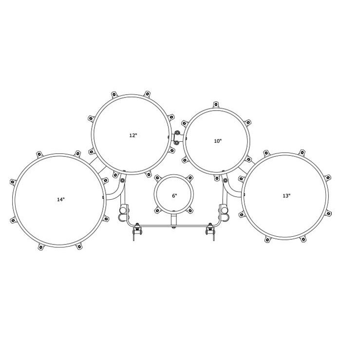 Tama M60234TT-SBK Fieldstar Freedom Marching Tenor Drum large quint 6